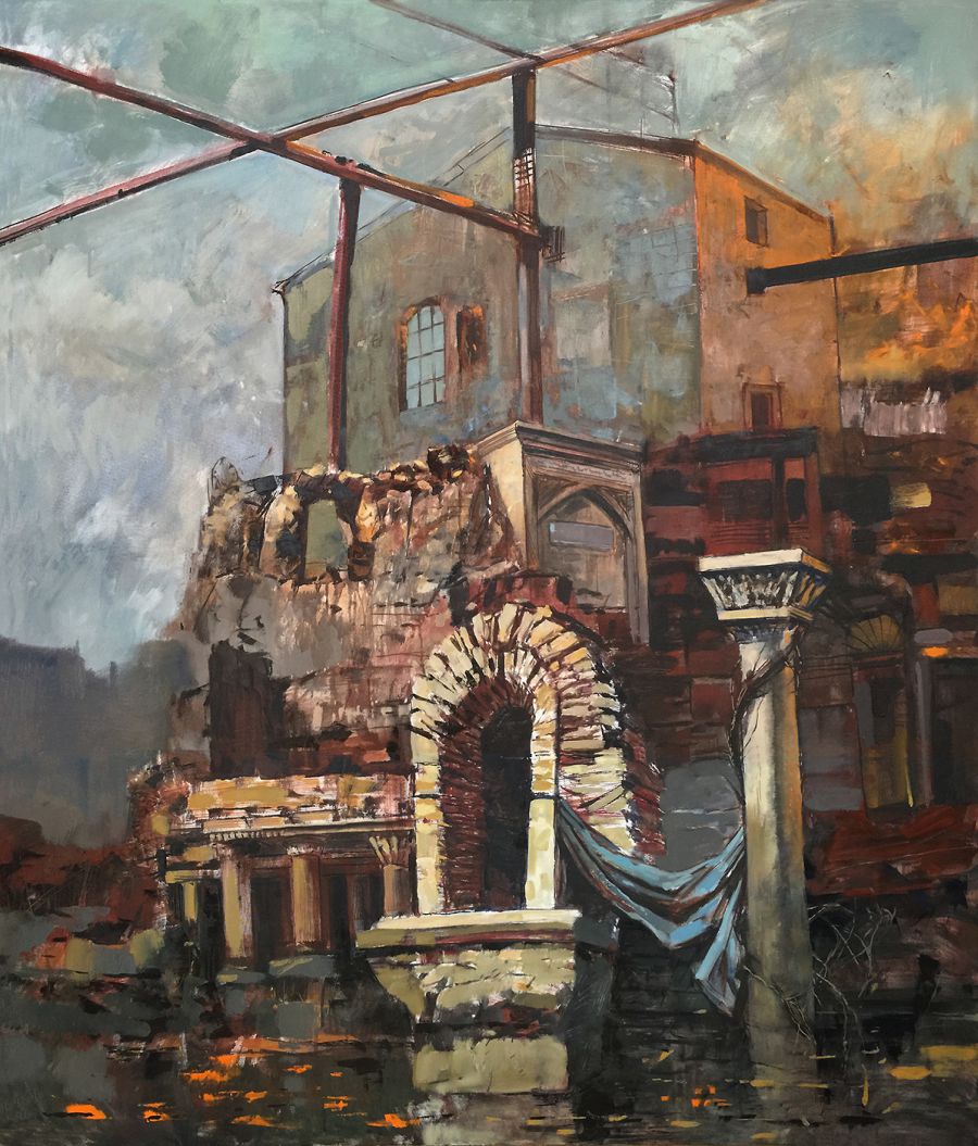 A Very Old Sunset, 2020, Oil on canvas, 149 x 127 cm