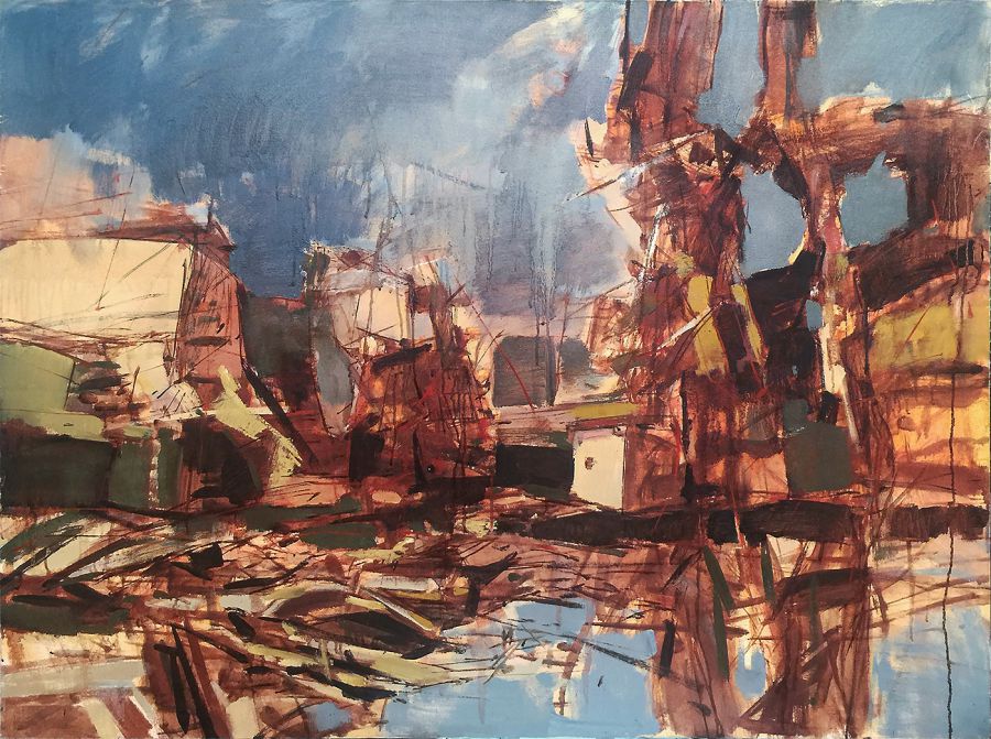 Aftermath, 2005, Oil on canvas, 97 x 130 cm