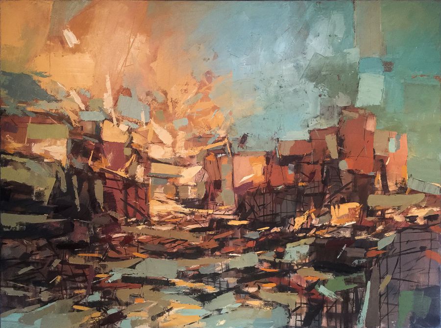 Dereliction, 2014, Oil on canvas, 97 x 130 cm