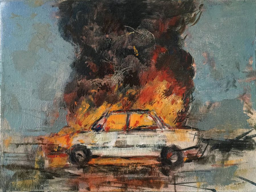 Disturbance, 2015, Oil on canvas, 30 x 40 cm