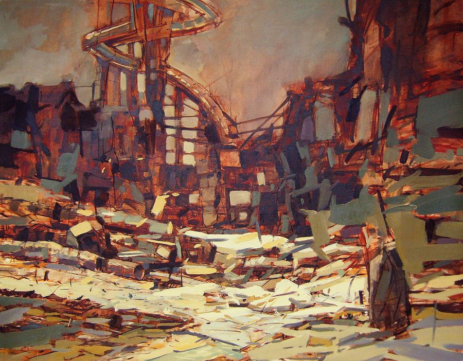 Factory, 2009, Oil on canvas, 114 x 146 cm
