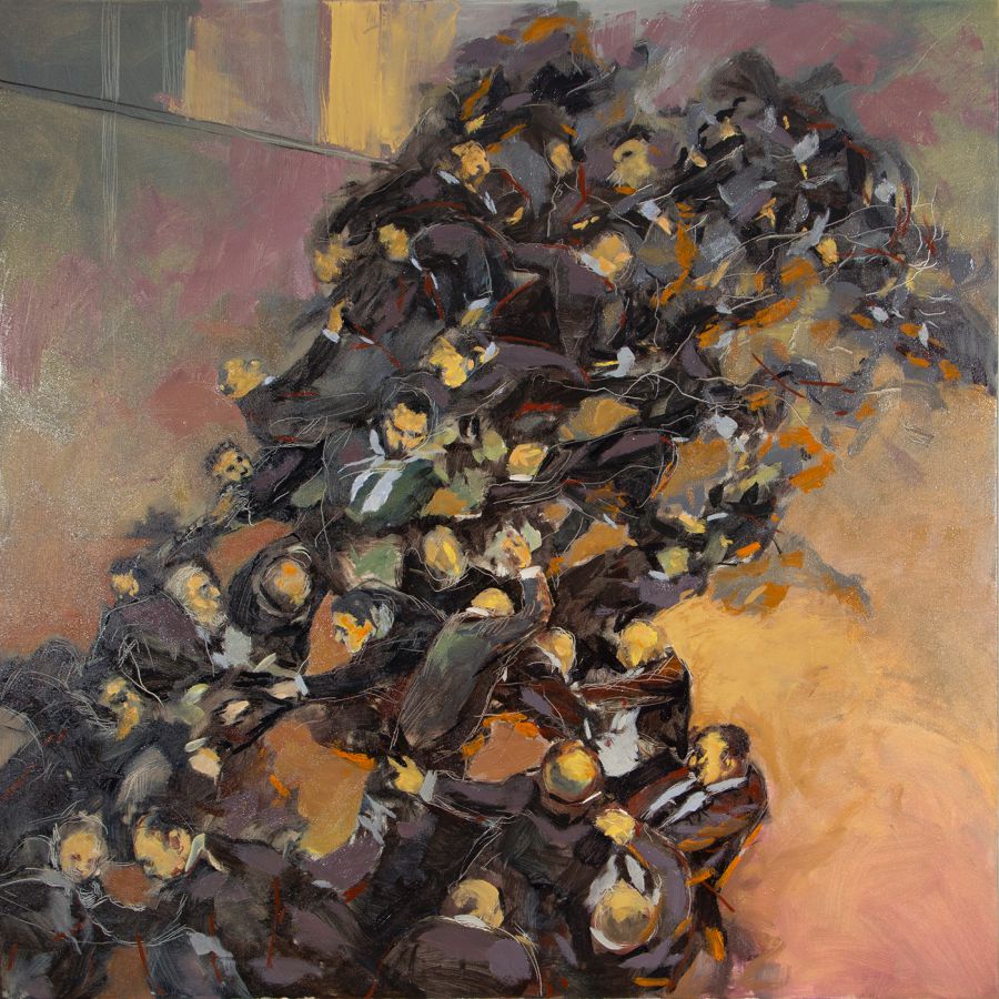 Lawmaking Bliss, 2021, Oil on canvas, 100 x 100 cm