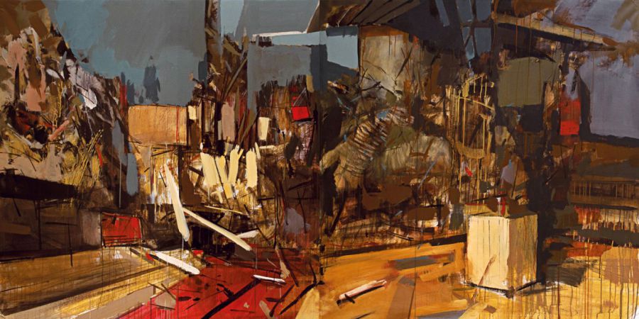 Plunder, 2012, Acrylic on canvas, 145 x 290 cm