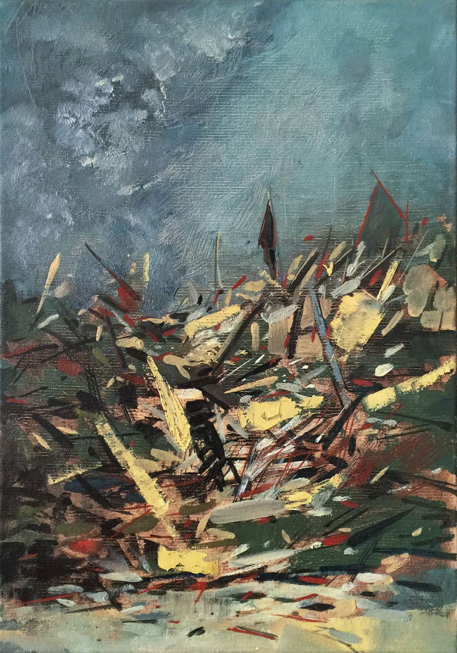 Rehearsal, 2015, Oil on canvas, 50 x 35 cm