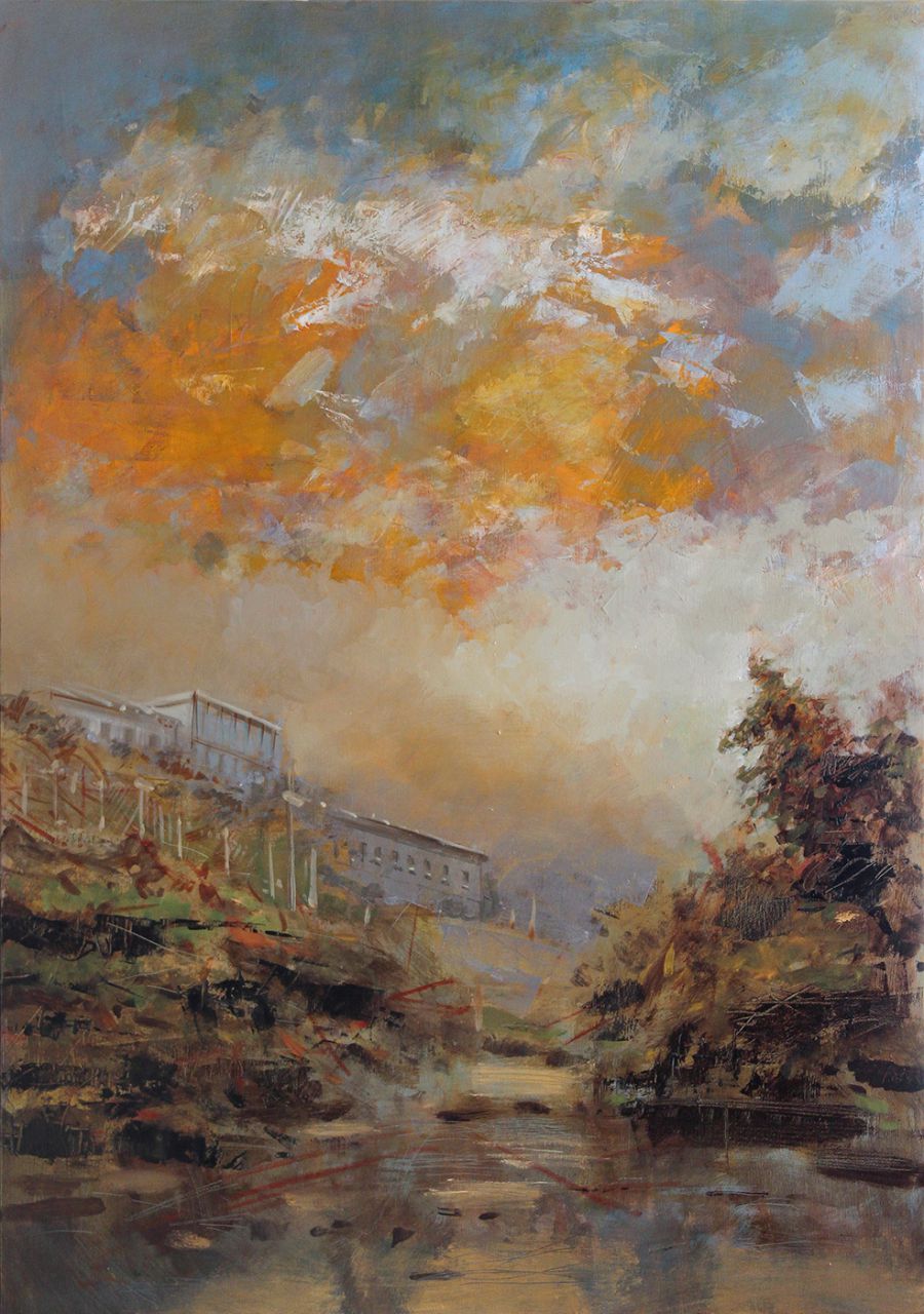 Sanitarium, 2021, Oil on canvas, 100 x 70 cm