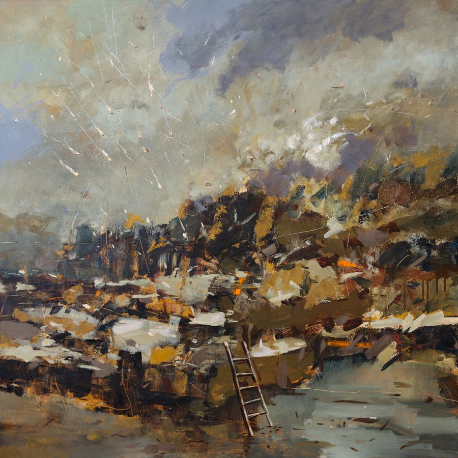 Shore, 2021, Oil on canvas, 103 x 103 cm