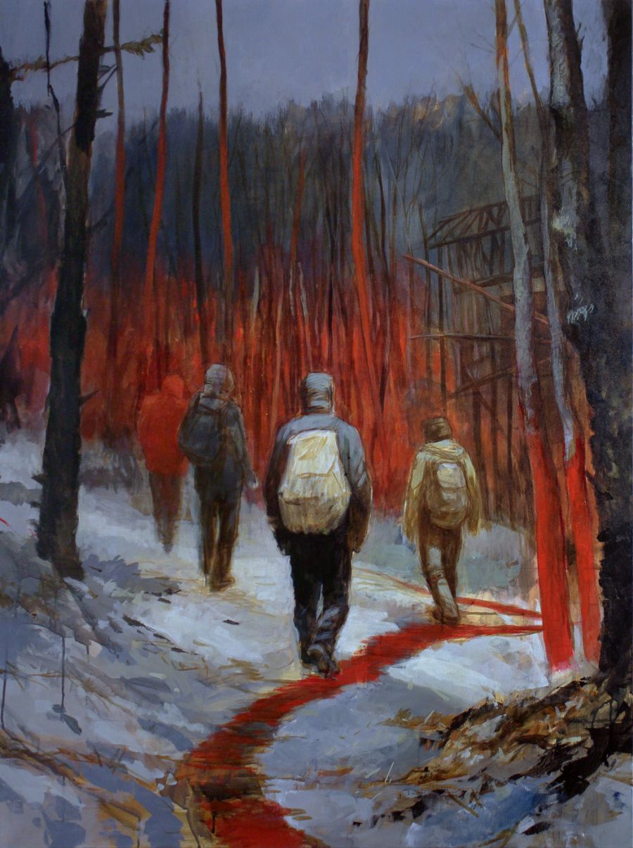 Nueva Germania, 2023, Acrylic on canvas, 130 x 97 cm.