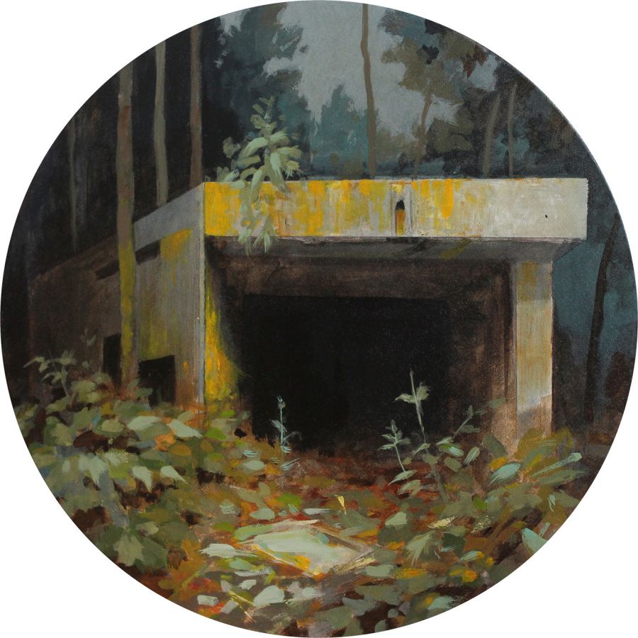 Snare, 2023, Acrylic on canvas, ⌀ 50 cm.