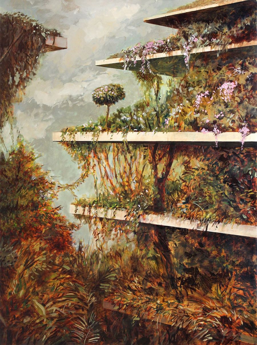 Strata, 2021, Oil on canvas, 130 x 97 cm