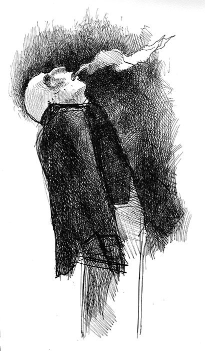 Ectoplasm ("Absentpaedia" series), 2007, Ink on paper, 28 x 19 cm