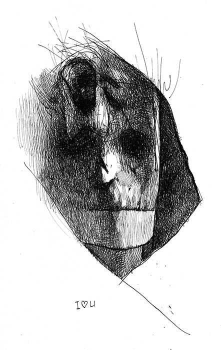 Halucination ("Absentpaedia" series), 2007, Ink on paper, 28 x 19 cm