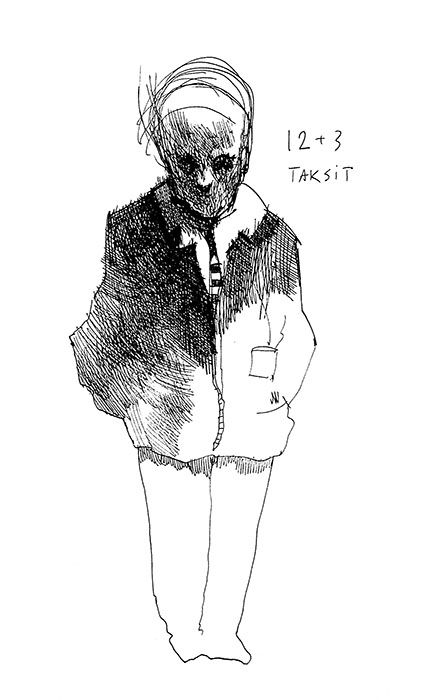 Installment ("Absentpaedia" series), 2007, Ink on paper, 28 x 19 cm