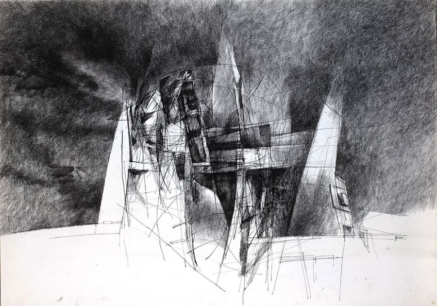 Rupture, 2010, Ink on paper, 70 x 100 cm